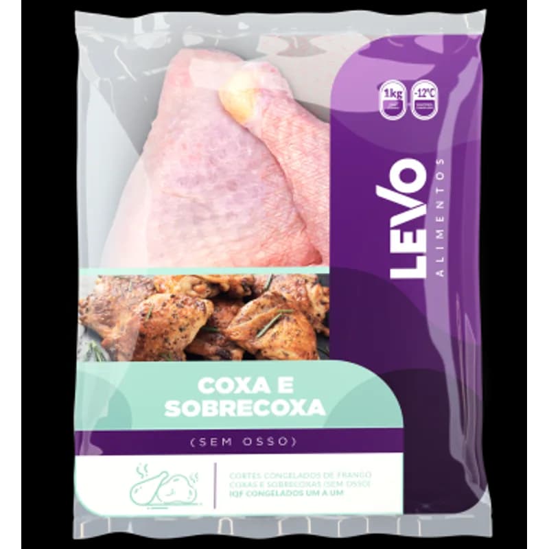Corte Frango Coxa Sobre Coxa Levo 1kg Iqf