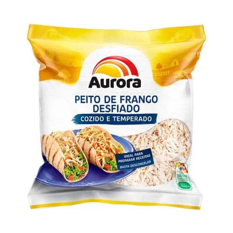 Peito Frango Desfiado Aurora 360g Cozido