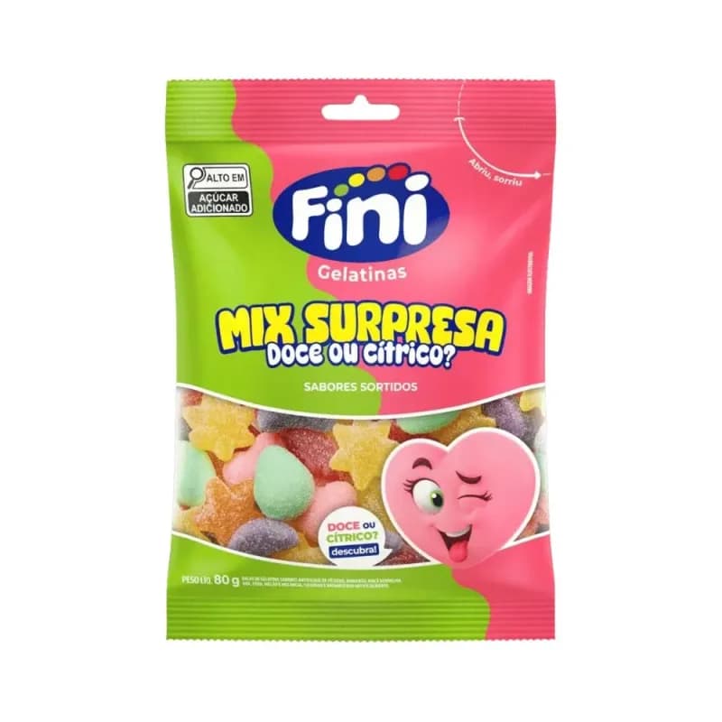 Bala Gel Fini 80g Mix Surpresas