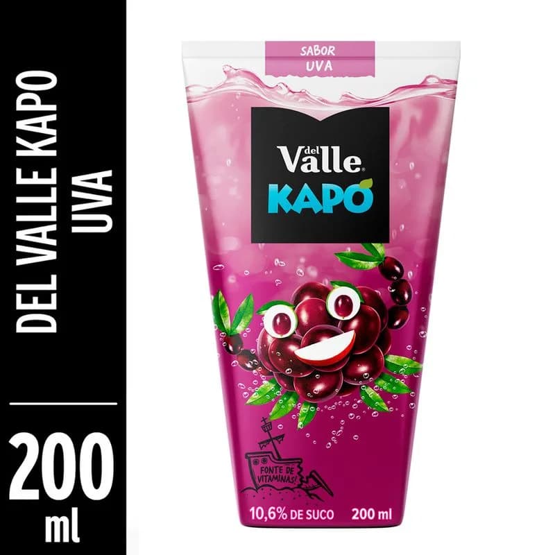 Bebida Kapo Del Valle 200ml Uva
