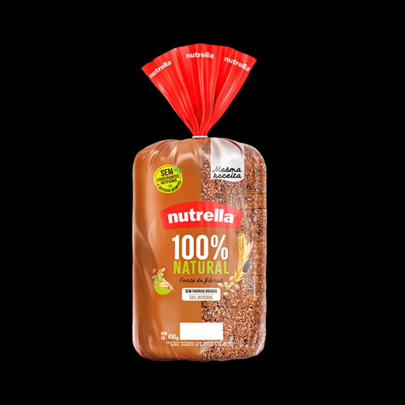 Pao Nutrella 550g Graos Castanha